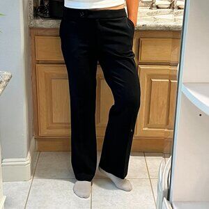 Talbots Petites Black Mid Rise Signature Boot Cut Stretch Work Dress Pants 10P